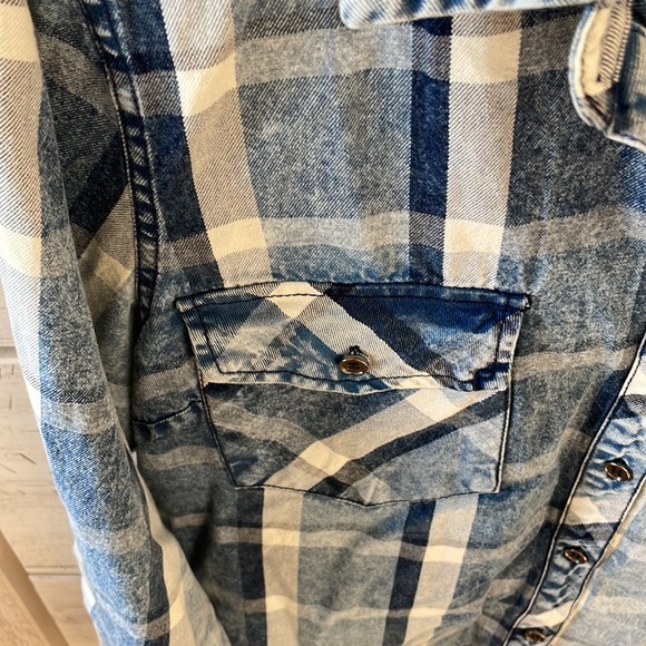 Jean Plaid Button Down - Picture 2 of 6